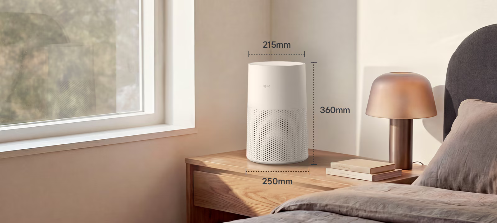 Compact, Space-Saving Design — LG PuriCare AeroMini