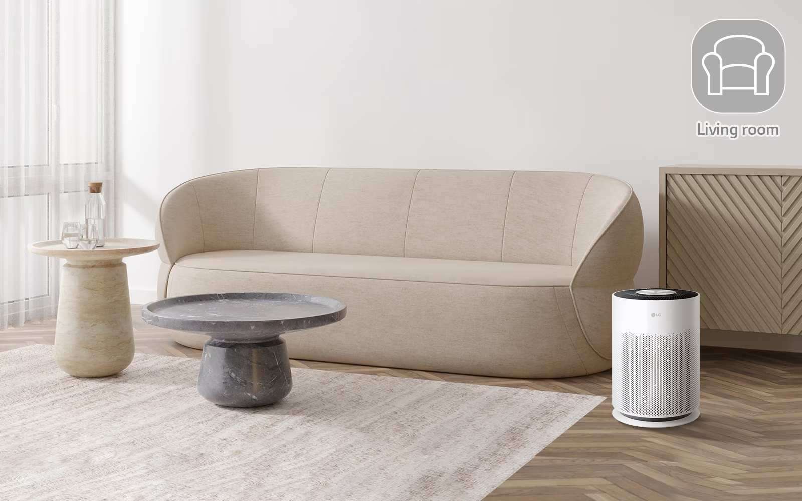 Fits Anywhere, Covers More Space — LG PuriCare 360° HIT