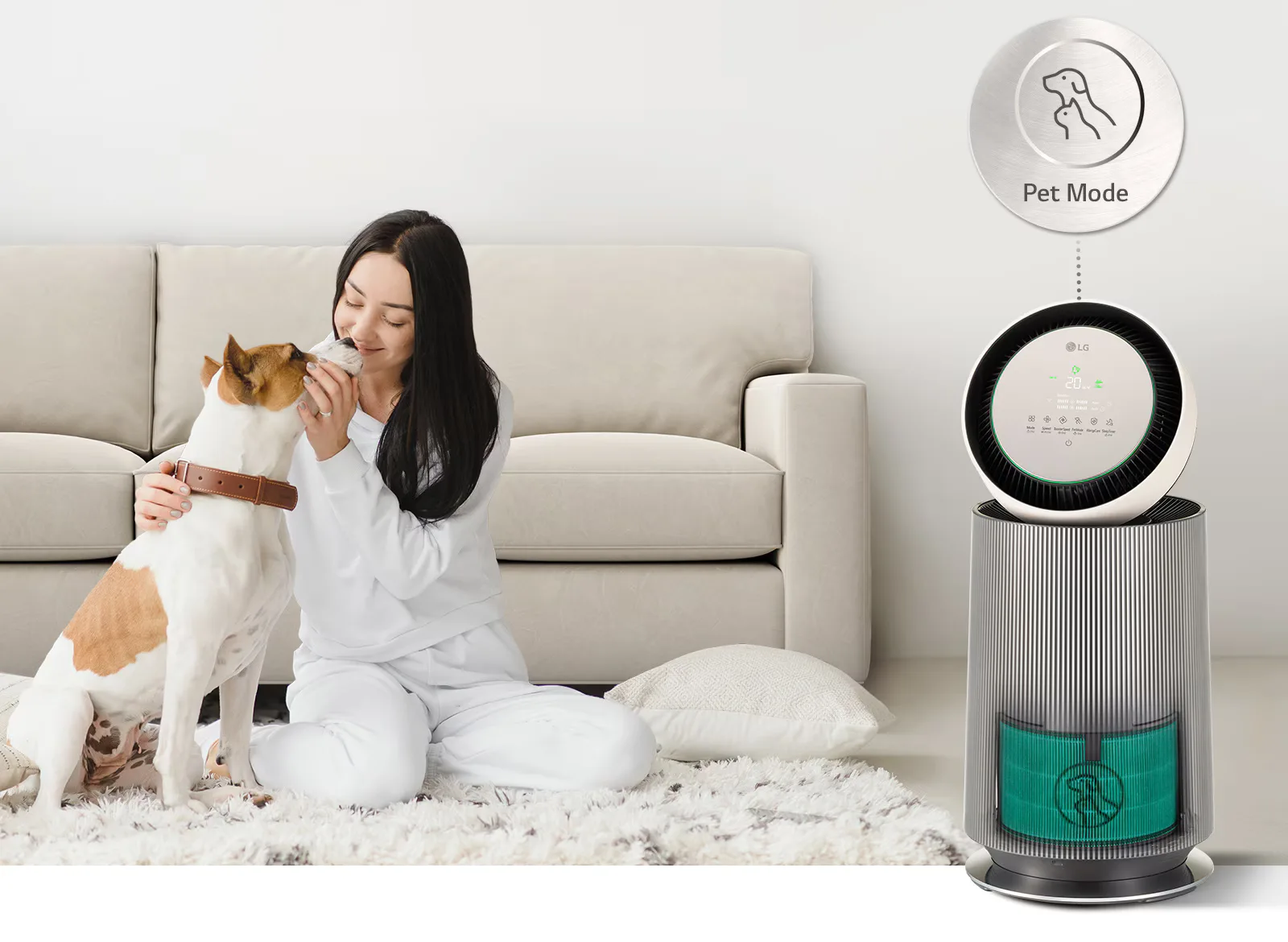 Pet Care Mode — LG PuriCare 360° Alpha Pet Single